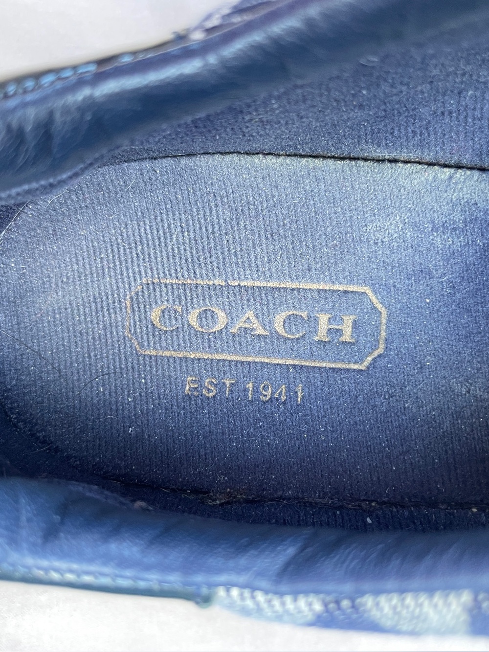 Coach Blue Signature Logo Lace-Up Sneaker, Women’s Size 8 1/2 M - Picture 8 of 10